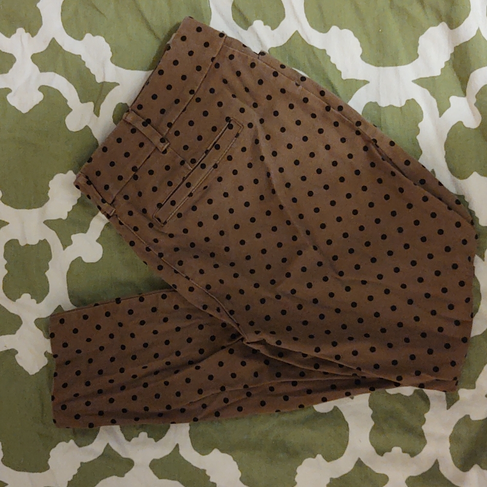 Tan with Black polka dot Pants